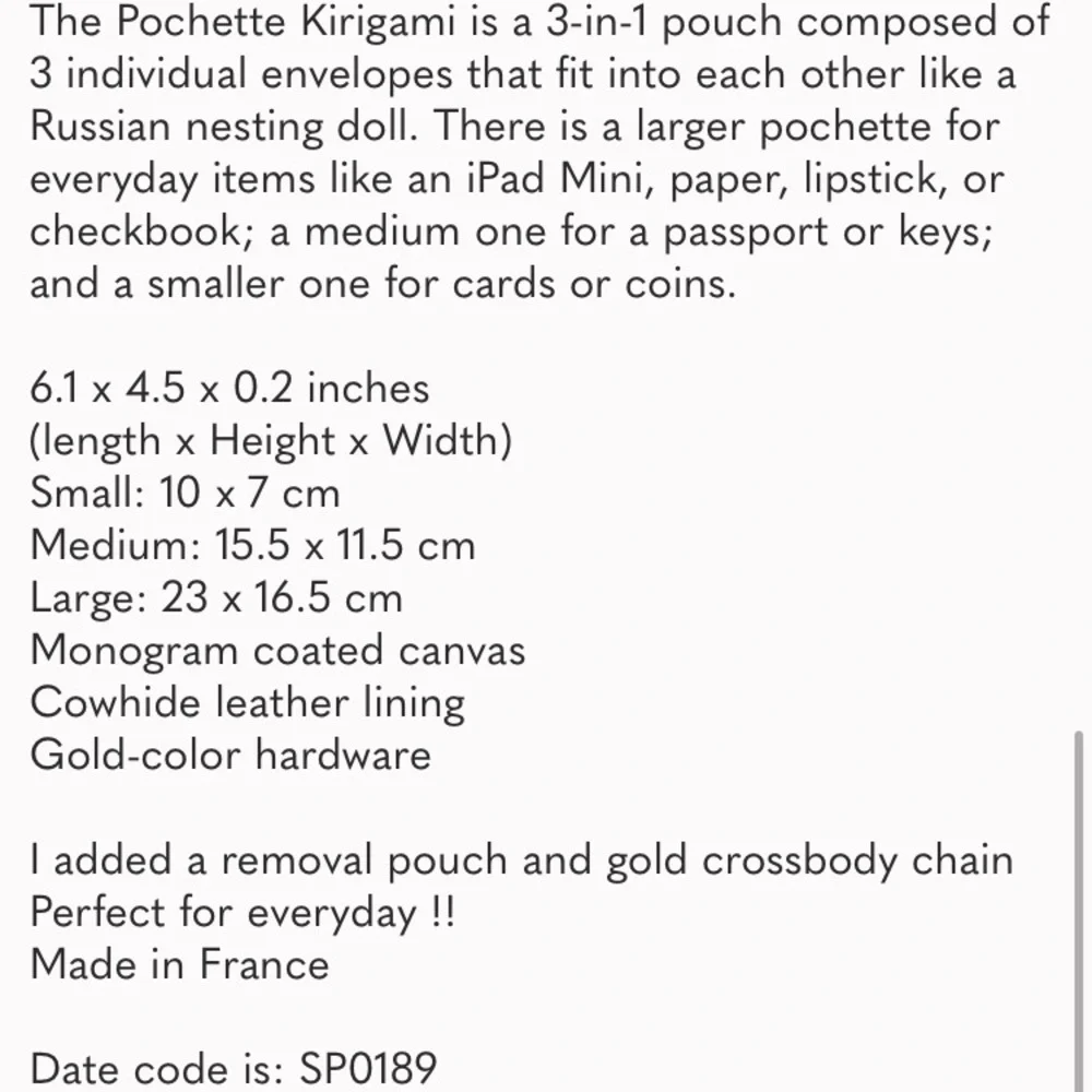 BUNDLE 3 in 1 Louis Vuitton envelope crossbody - Picture 12 of 12